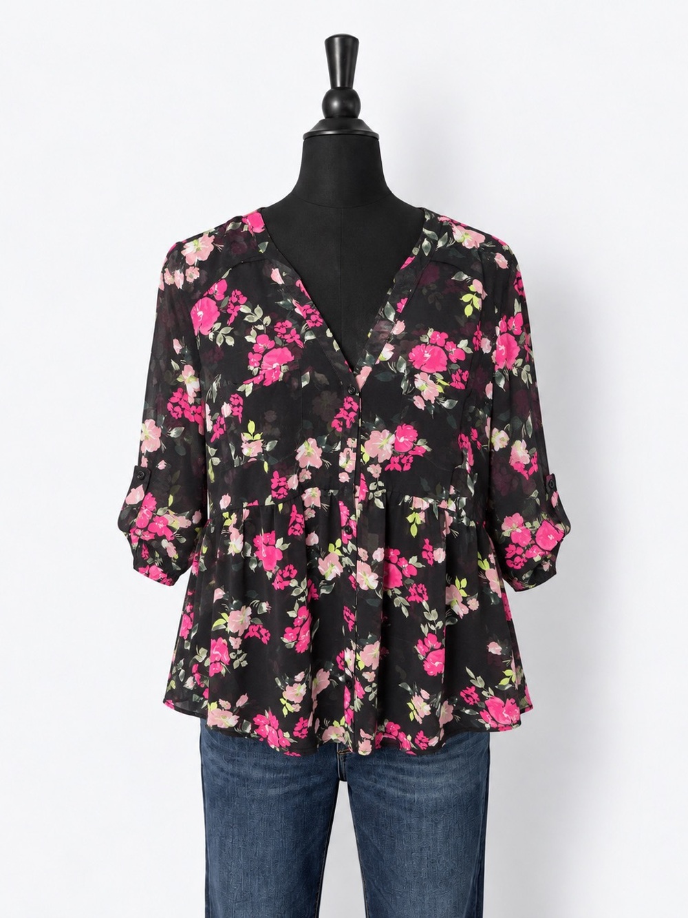 Torrid Size 1 Floral Blouse
